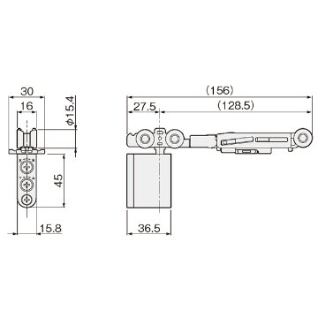 アトムリビンテック　ＡＴＯＭ　ＡＦＤ－２９５０－ＢＲ２　ブレーキ付上部吊り車画像