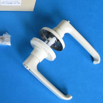 日中製作所 取替ドアノブ 交換用レバーハンドル 浴室用取替錠 ２２１−ＳＢＭＥ−ＩＶＭ−９０ 樹脂レバー 間仕切錠 バックセット９０ｍｍの画像