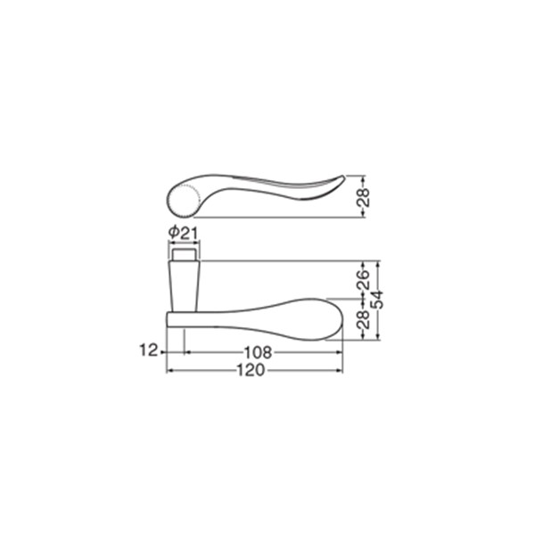 シロクマ レバー SL-50 マルセイユ 仙徳 GD表示錠付 (SL-50-R-GD-仙徳