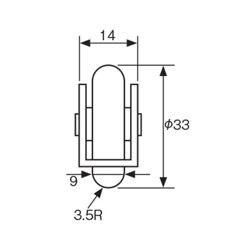 １箱１２個入 コロナ防音Ｖ戸車 ３３ｍｍ の画像