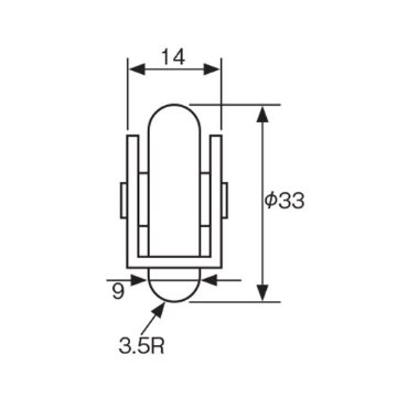 １箱１２個入 コロナ防音Ｖ戸車 ３３ｍｍ 画像