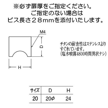 シロクマ　 白熊　ＴＩ−１０　チタンニューカットツマミ　チタンシルバー　サイズ２０の画像