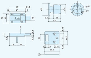 アトラス ＡＴＬＡＳ ＃９０４−Ｅ　　 Ｒ−４ＬＥ表示器 外開用 非常解錠付画像