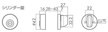 川口技研 ＧＩＫＥＮ 本締錠 ＳＦ５ＺＢ 室内用 チューブラ錠 つや消しブラック バックセット５１ｍｍ 同一キー ２個以上に限ります。画像