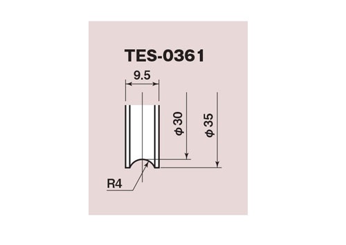 ヨコヅナ 調整戸車１７型 ＴＥＳ−０３６１ ステンレス枠 ジュラコン車 ベアリング入 ３６ｍｍ 丸型画像