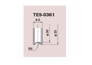ヨコヅナ 調整戸車１７型 ＴＥＳ−０３６１ ステンレス枠 ジュラコン車 ベアリング入 ３６ｍｍ 丸型 送料が安い！の画像