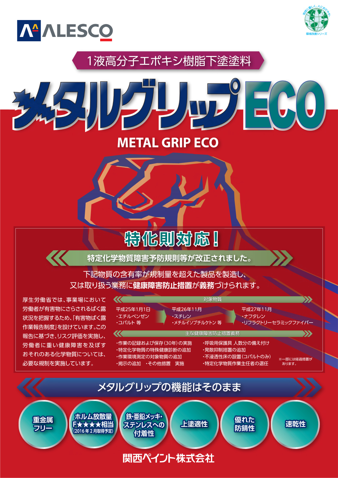 関西ペイント　メタルグリップ　ECO　16kg 【送料無料】画像