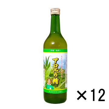 100%キダチアロエ液汁「アロエの精」　720ml　12本セット画像