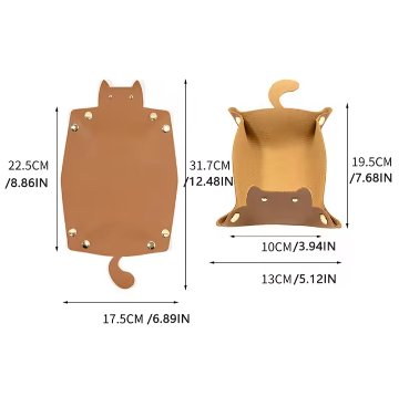 折りたたみ猫トレー(焦げ茶)の画像