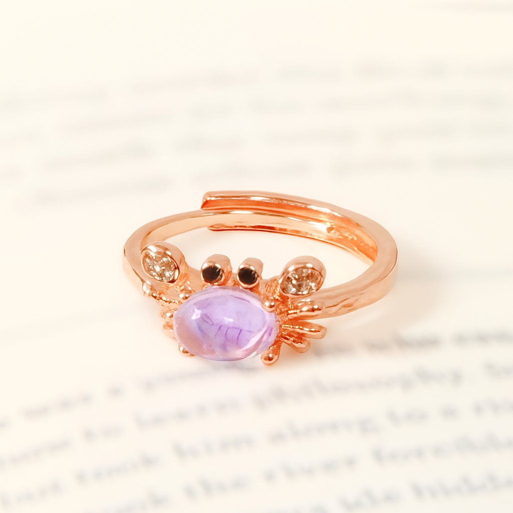 カニのリング(ピンクゴールド)の画像