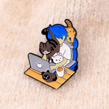 ネコハラピンバッジの画像