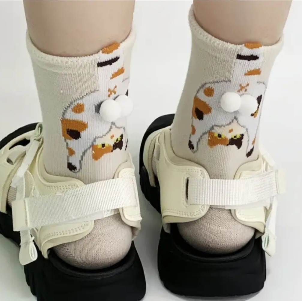【全5色】ニャンタマ靴下の画像