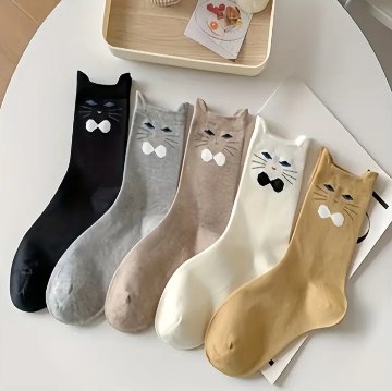 【全5色】猫耳靴下の画像