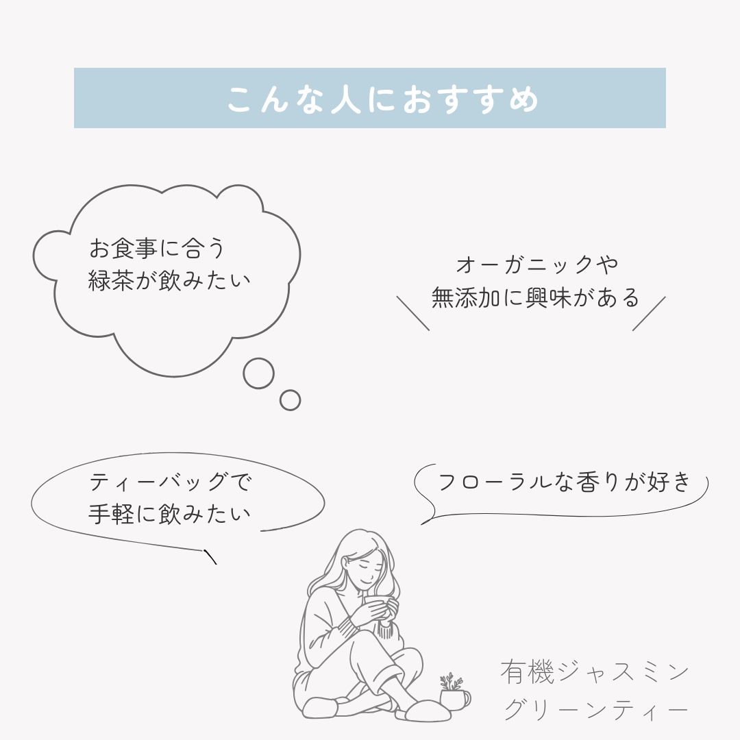 【2個まで送料無料】有機ジャスミングリーンティー　10包入りの画像
