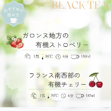 フランス地方のフルーツフレーバードティーシリーズ4種の画像