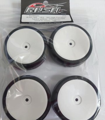 【銀行振込限定】RUSH RU0852a　RUSH TIRE VR3  36S High Precision TypeA Yellow / PREGLUED TIREの画像