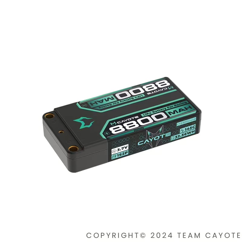 【銀行振込限定】CAYOTE CYE881S145B レーシングリポバッテリー 8800mAh 145C 1S2P 3.7V 32.56Whの画像