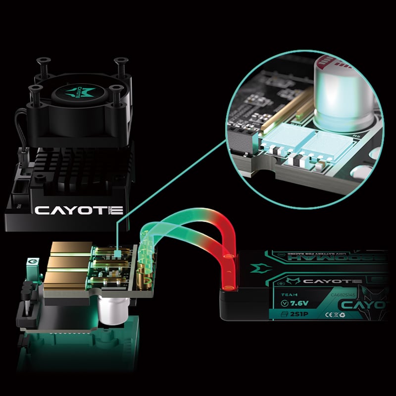 ZEROTRIBE CAYOTE CREST RS80 センサードブラシレスコンペティションESCの画像