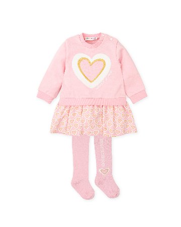 シュガーコットン ワンピース　ピンク　タイツ付き　アガタ・ルイス・デ・ラ・プラダ　(DRESS & TIGHTS PINK - Agatha Ruiz de la Prada)の画像