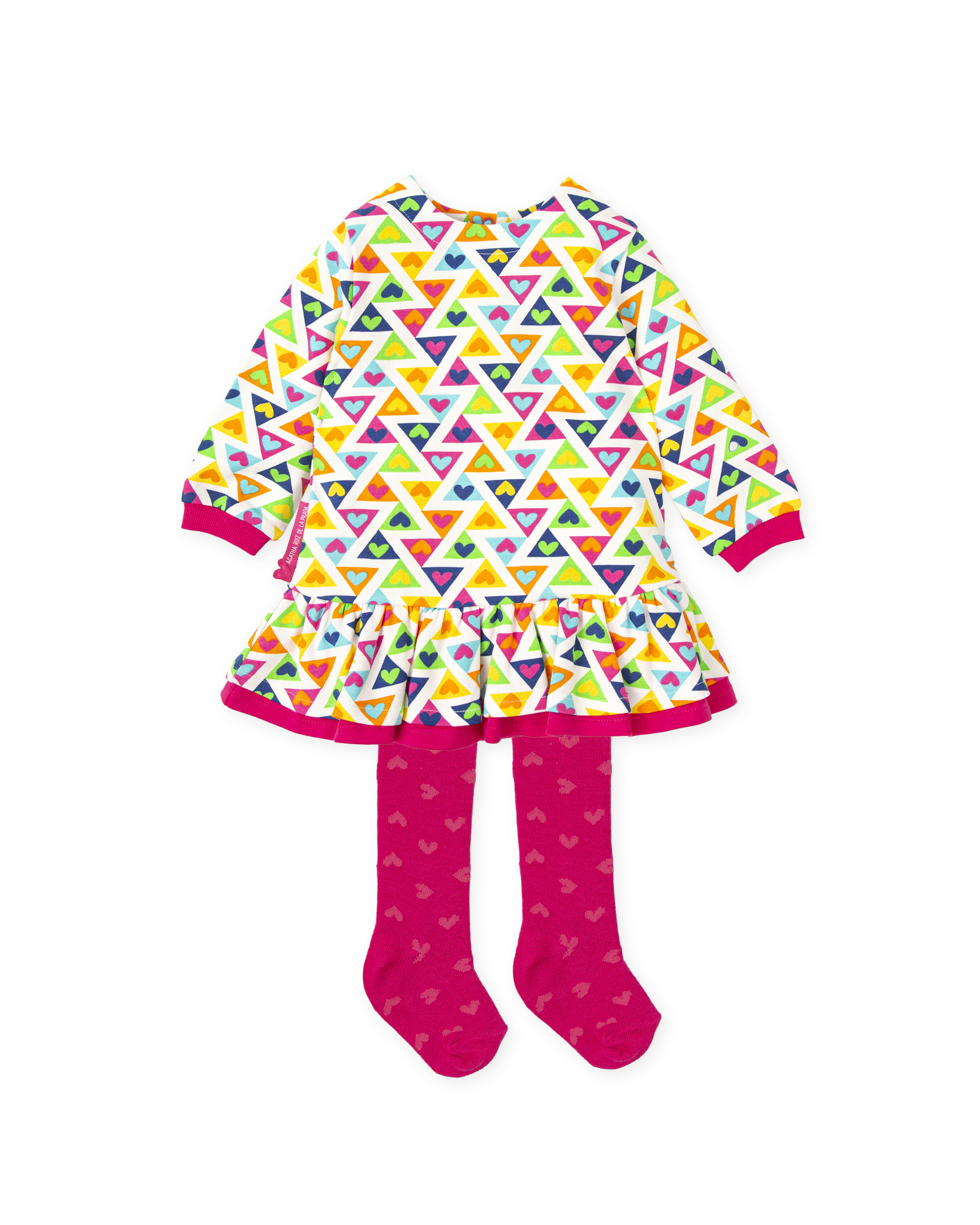 ジグザグ ワンピース　タイツ付き　アガタ・ルイス・デ・ラ・プラダ　(DRESS & TIGHTS - Agatha Ruiz de la Prada)の画像