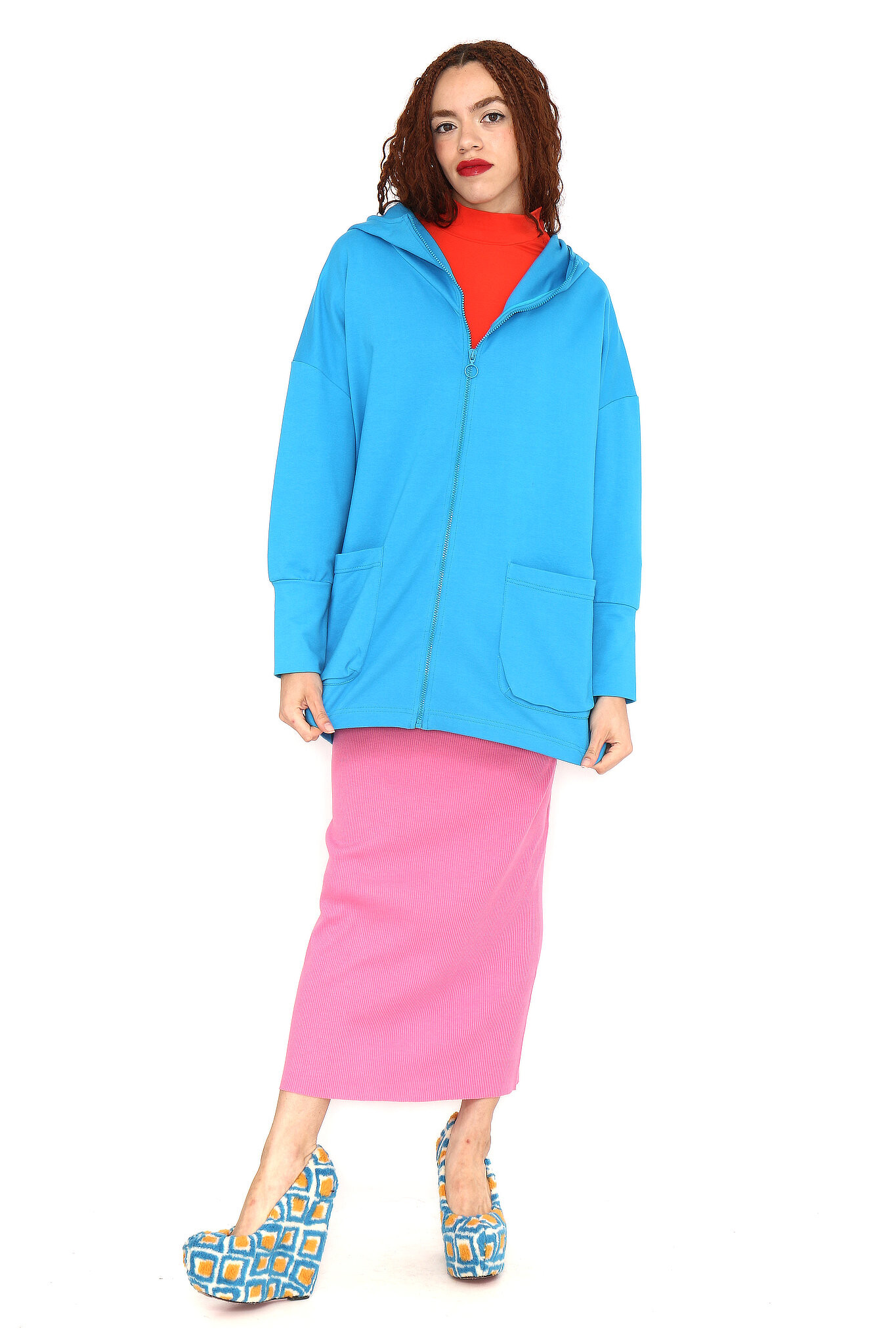 オーバーサイズパーカークラウド ブルー - アガタ・ルイス・デ・ラ・プラダ（SUDADERA OVERSIZE AZUL NUBE - Agatha Ruiz de la Prada）の画像