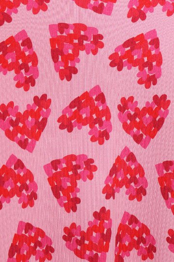 リブスリットワンピース ハート ピンク - アガタ・ルイス・デ・ラ・プラダ（VESTIDO CANALE CORAZONES FUSCIA - Agatha Ruiz de la Prada）の画像