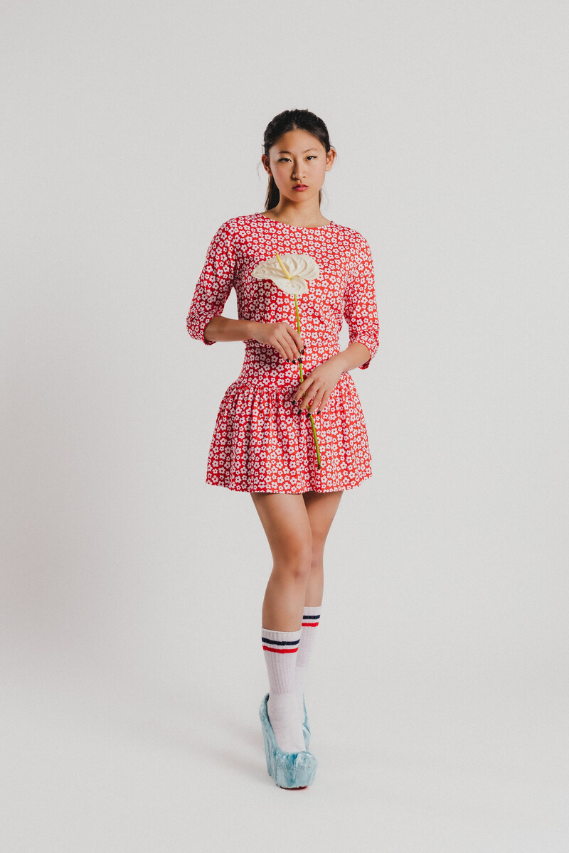フラワートップス - アガタ・ルイス・デ・ラ・プラダ（CAMSETA FLORES MANGA FRANCESA - Agatha Ruiz de la Prada）の画像