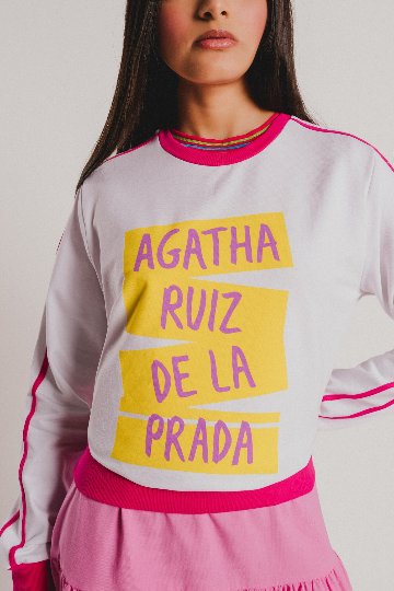 エチケタストレーナー - アガタ・ルイス・デ・ラ・プラダ（SUDADERA BLANCA ETIQUETAS ARP - Agatha Ruiz de la Prada）の画像