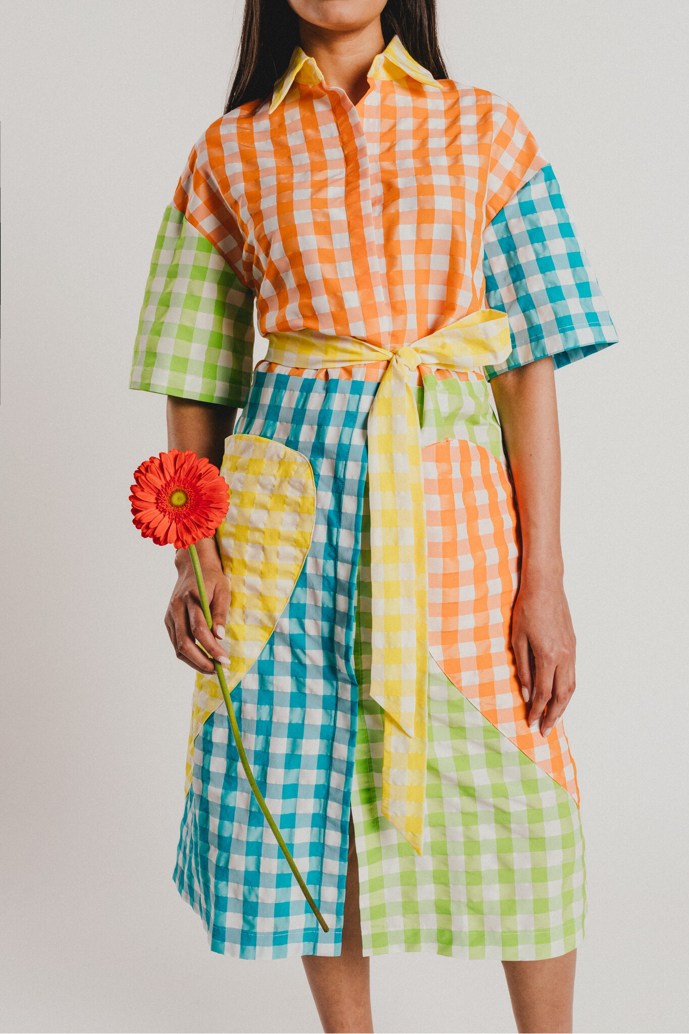 ヴィシーシャツワンピース - アガタ・ルイス・デ・ラ・プラダ（VESTIDO CAMISERO VICHY COLORES - Agatha Ruiz de la Prada）の画像