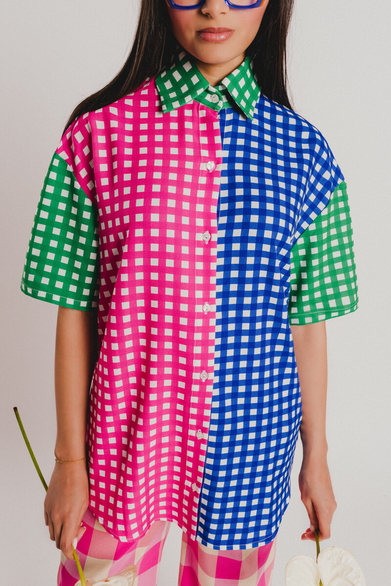 ヴィシーシャツ - アガタ・ルイス・デ・ラ・プラダ（CAMISA VICHY 3 COLORES - Agatha Ruiz de la Prada）の画像