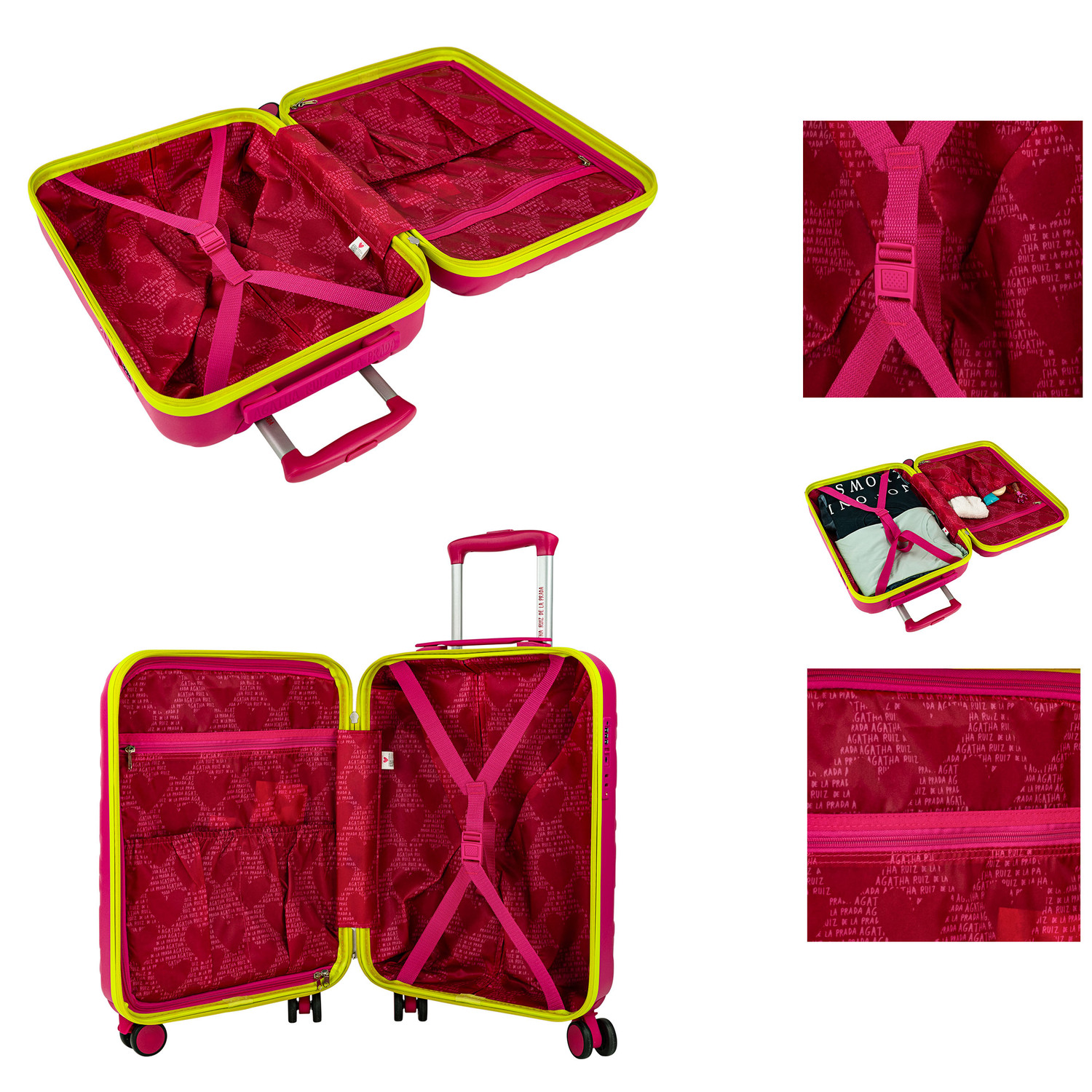 スーツケース 36L ピンク - アガタ・ルイス・デ・ラ・プラダ（TROLLEY ICONO FUCHSIA 36 L - Agatha Ruiz de la Prada）の画像