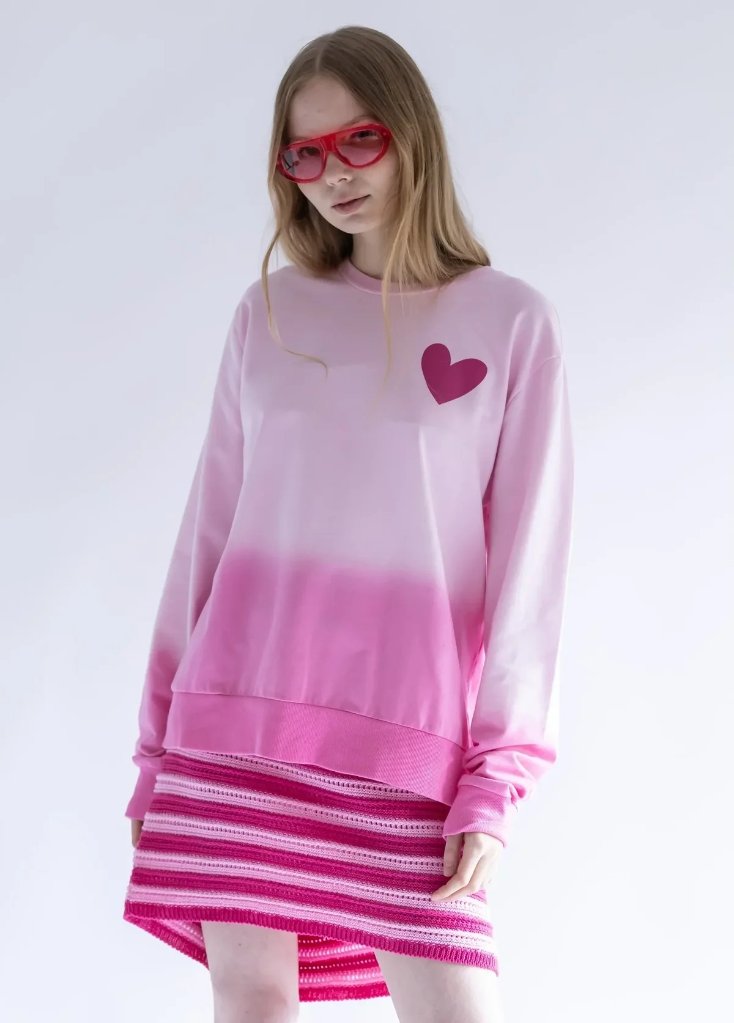 グラデーショントレーナー ピンク - アガタ・ルイス・デ・ラ・プラダ（SUDADERA ROSA DEGRADADO - Agatha Ruiz de la Prada）の画像