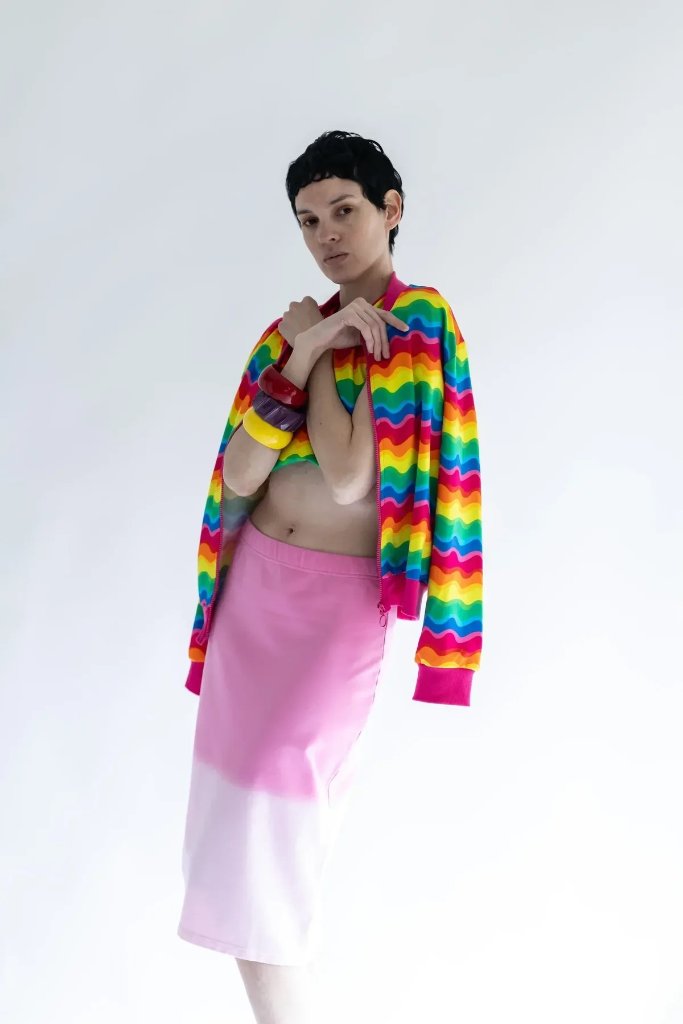 グラデーションスカート ピンク - アガタ・ルイス・デ・ラ・プラダ（FALDA ROSA DEGRADADA - Agatha Ruiz de la Prada）の画像