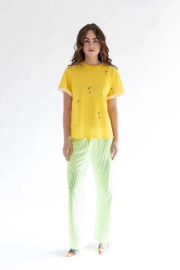 ストライプボトムス イエロー - アガタ・ルイス・デ・ラ・プラダ（PANTALON RAYAS AMARILLAS - Agatha Ruiz de la Prada）の画像