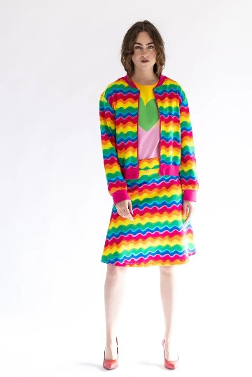 マルチカラーウェーブ ジャケット - アガタ・ルイス・デ・ラ・プラダ（BOMBER CREMALLERA ONDAS MULTICOLOR - Agatha Ruiz de la Prada）の画像