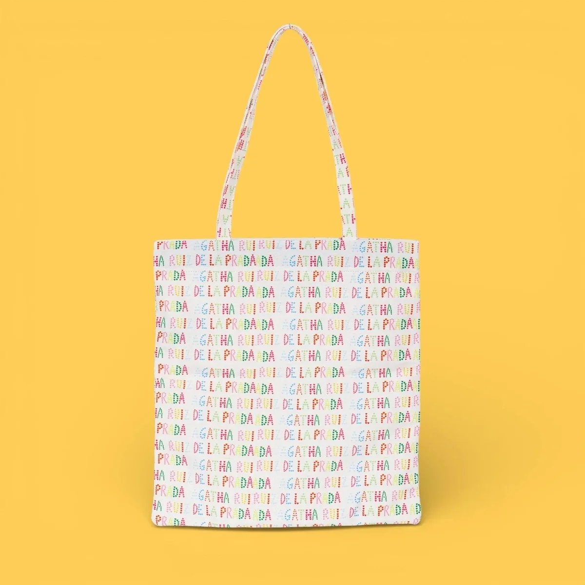 プリント ジッパー トートバッグ　レトラ - アガタ・ルイス・デ・ラ・プラダ（PRINTED ZIPPER TOTEBAG - Agatha Ruiz de la Prada）の画像