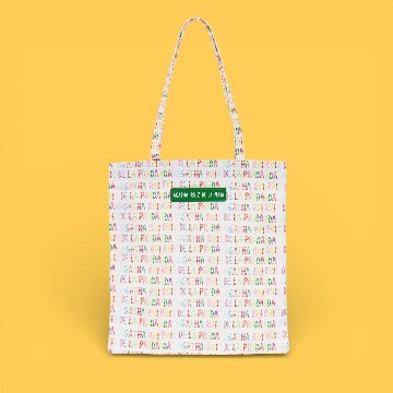 プリント ジッパー トートバッグ　レトラ - アガタ・ルイス・デ・ラ・プラダ（PRINTED ZIPPER TOTEBAG - Agatha Ruiz de la Prada）の画像