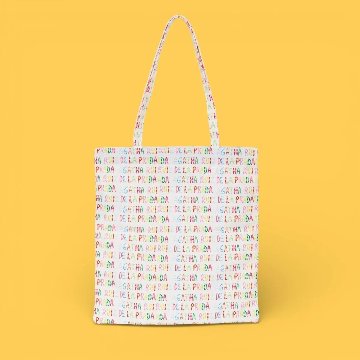 プリント ジッパー トートバッグ　レトラ - アガタ・ルイス・デ・ラ・プラダ（PRINTED ZIPPER TOTEBAG - Agatha Ruiz de la Prada）の画像