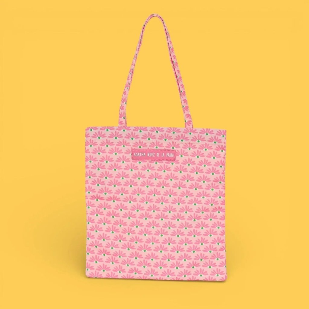 プリント ジッパー トートバッグ　フラワー - アガタ・ルイス・デ・ラ・プラダ（PRINTED ZIPPER TOTEBAG - Agatha Ruiz de la Prada）の画像