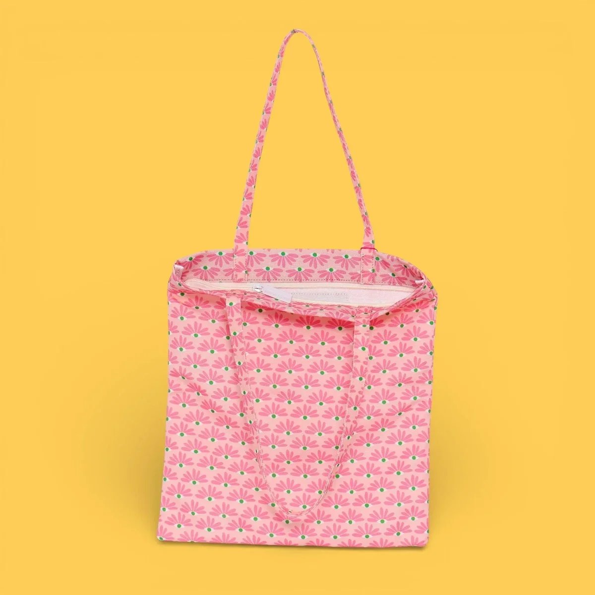プリント ジッパー トートバッグ　フラワー - アガタ・ルイス・デ・ラ・プラダ（PRINTED ZIPPER TOTEBAG - Agatha Ruiz de la Prada）の画像