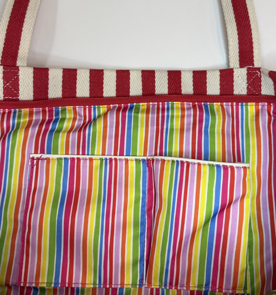 ストライプ トートバッグ オレンジ - アガタ・ルイス・デ・ラ・プラダ（ORANGE STRIPED TOTE - Agatha Ruiz de la Prada）の画像