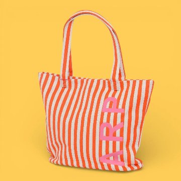 ストライプ トートバッグ オレンジ - アガタ・ルイス・デ・ラ・プラダ（ORANGE STRIPED TOTE - Agatha Ruiz de la Prada）の画像