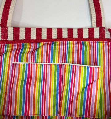 ストライプ トートバッグ オレンジ - アガタ・ルイス・デ・ラ・プラダ（ORANGE STRIPED TOTE - Agatha Ruiz de la Prada）の画像