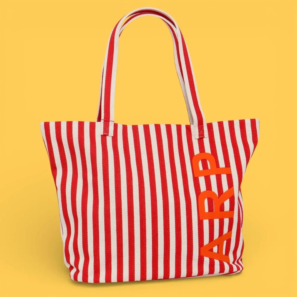 ストライプトートバッグ レッド - アガタ・ルイス・デ・ラ・プラダ（RED STRIPED TOTE - Agatha Ruiz de la Prada）の画像