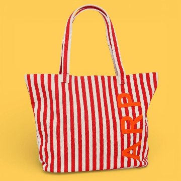 ストライプトートバッグ レッド - アガタ・ルイス・デ・ラ・プラダ（RED STRIPED TOTE - Agatha Ruiz de la Prada）の画像