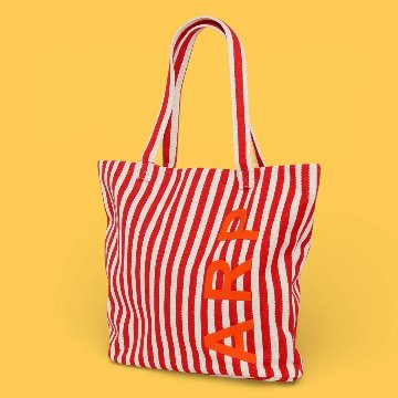 ストライプトートバッグ レッド - アガタ・ルイス・デ・ラ・プラダ（RED STRIPED TOTE - Agatha Ruiz de la Prada）の画像
