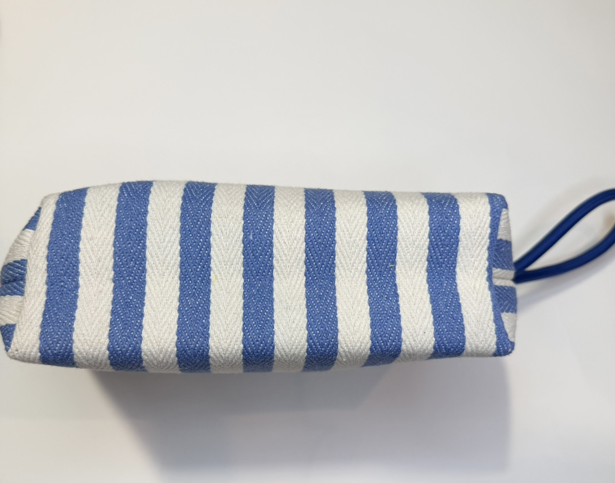 ストライプ トイレタリーバッグ ブルー - アガタ・ルイス・デ・ラ・プラダ（BLUE STRIPED TOILETRY BAG - Agatha Ruiz de la Prada）の画像