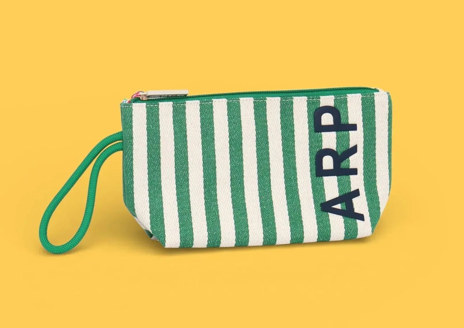 ストライプ トイレタリーバッグ グリーン -アガタ・ルイス・デ・ラ・プラダ（GREEN STRIPED TOILETRY BAG - Agatha Ruiz de la Prada）の画像