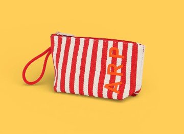 ストライプ トイレタリーバッグ レッド - アガタ・ルイス・デ・ラ・プラダ（RED STRIPED TOILETRY BAG - Agatha Ruiz de la Prada）の画像