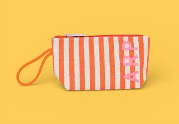 ストライプ トイレタリーバッグ オレンジ -アガタ・ルイス・デ・ラ・プラダ（ORANGE STRIPED TOILETRY BAG -Agatha Ruiz de la Prada）の画像